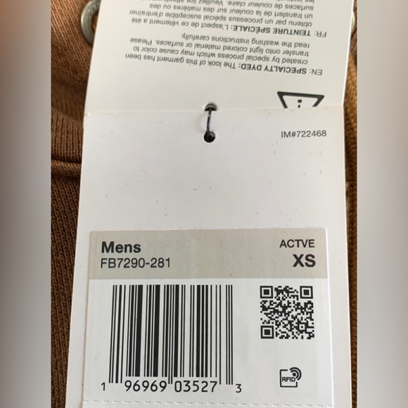 NEW Jordan Mens XS Flight Fleece Washed Pullover Hoodie - Legend Dark Brown - Picture 5 of 8